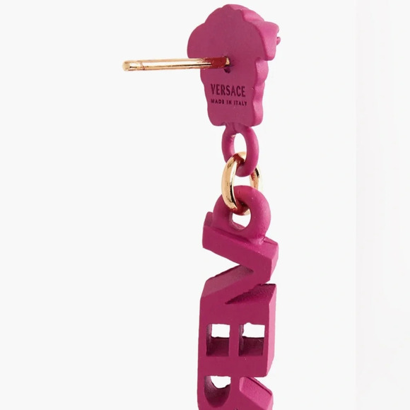 NWT Versace Medusa Fuchsia Earrings - Picture 6 of 6